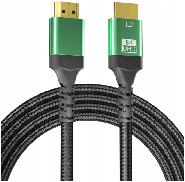 KABEL HDMI 2.1 8K 60HZ 4K 144HZ PRZEWÓD 2M PRZYŁĄCZE SOLIDNY ELASTYCZNY