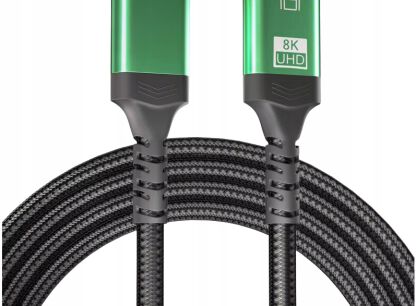 KABEL HDMI 2.1 8K 60HZ 4K 144HZ PRZEWÓD 2M PRZYŁĄCZE SOLIDNY ELASTYCZNY