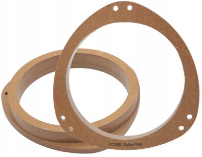 Opel Astra F, Astra G, Calibra, Meriva, Omega B, Vectra, Zafira - dystanse MDF pod głośniki 165mm